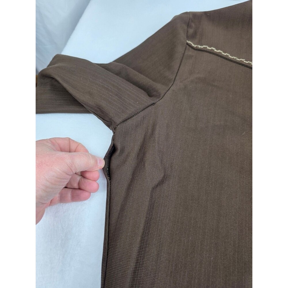 Tregus Westwear Men's Brown Western Snap Front Shirt Size 42 Vintage 3568 - Picture 6 of 13
